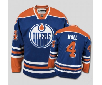 nhl edmonton oilers #4 hall lt.blue