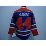 nhl edmonton oilers #44 souray lt.blue