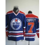 nhl edmonton oilers #7 coffey lt.blue