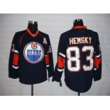 nhl edmonton oilers #83 hemsky dk.blue