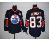 nhl edmonton oilers #83 hemsky dk.blue