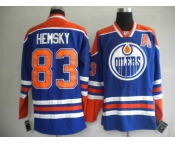 nhl edmonton oilers #83 hemsky lt.blue