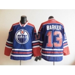 nhl jerseys edmonton oilers #13 barker blue