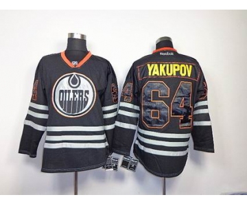 nhl jerseys edmonton oilers #64 yakupov black