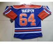 nhl jerseys edmonton oilers #64 yakupov lt.blue