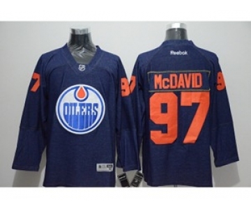 nhl jerseys edmonton oilers #97 mcdavid blue[Denim]