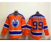 nhl jerseys edmonton oilers #99 gretzky orange[patch C]