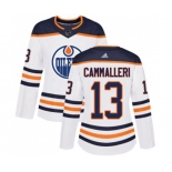 Women Adidas Edmonton Oilers #13 Mike Cammalleri Authentic White Away NHL Jersey