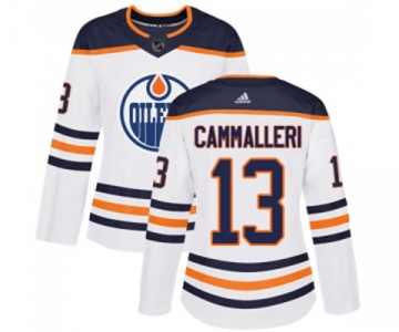 Women Adidas Edmonton Oilers #13 Mike Cammalleri Authentic White Away NHL Jersey