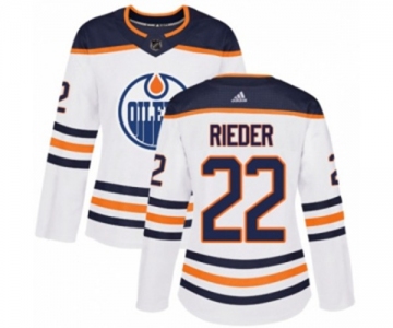 Women Adidas Edmonton Oilers #22 Tobias Rieder Authentic White Away NHL Jersey