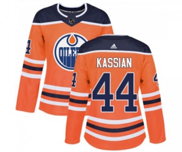 Women Adidas Edmonton Oilers #44 Zack Kassian Authentic Orange Home NHL Jersey