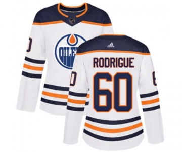 Women Adidas Edmonton Oilers #60 Olivier Rodrigue Authentic White Away NHL Jersey