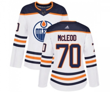 Women Adidas Edmonton Oilers #70 Ryan McLeod Authentic White Away NHL Jersey