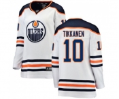 Women Edmonton Oilers #10 Esa Tikkanen Authentic White Away Fanatics Branded Breakaway NHL Jersey