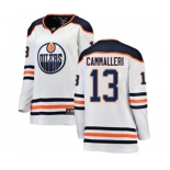 Women Edmonton Oilers #13 Mike Cammalleri Authentic White Away Fanatics Branded Breakaway NHL Jersey