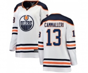 Women Edmonton Oilers #13 Mike Cammalleri Authentic White Away Fanatics Branded Breakaway NHL Jersey