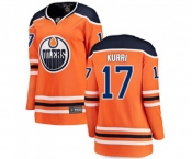 Women Edmonton Oilers #17 Jari Kurri Fanatics Branded Orange Home Breakaway NHL Jersey