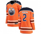 Women Edmonton Oilers #2 Andrej Sekera Fanatics Branded Orange Home Breakaway NHL Jersey