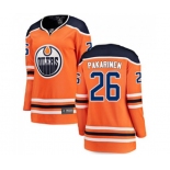 Women Edmonton Oilers #26 Iiro Pakarinen Fanatics Branded Orange Home Breakaway NHL Jersey