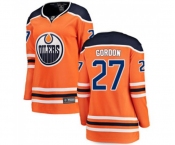 Women Edmonton Oilers #27 Boyd Gordon Fanatics Branded Orange Home Breakaway NHL Jersey