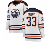 Women Edmonton Oilers #33 Cam Talbot Authentic White Away Fanatics Branded Breakaway NHL Jersey