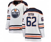 Women Edmonton Oilers #62 Eric Gryba Authentic White Away Fanatics Branded Breakaway NHL Jersey