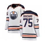 Women Edmonton Oilers #75 Evan Bouchard Authentic White Away Fanatics Branded Breakaway NHL Jersey