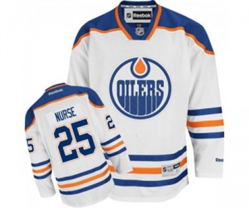 Women Reebok Edmonton Oilers #25 Darnell Nurse Authentic White Away NHL Jersey