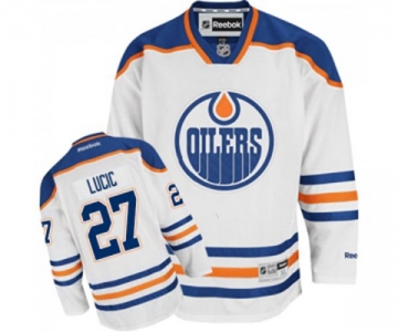 Women Reebok Edmonton Oilers #27 Milan Lucic Authentic White Away NHL Jersey