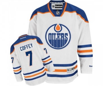 Women Reebok Edmonton Oilers #7 Paul Coffey Authentic White Away NHL Jersey