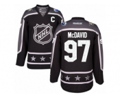 Women's Reebok Edmonton Oilers #97 Connor McDavid Authentic Black Pacific Division 2017 All-Star NHL Jersey