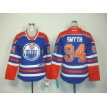 women nhl edmonton oilers #94 smyth lt.blue