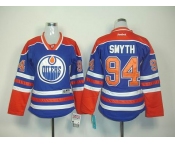 women nhl edmonton oilers #94 smyth lt.blue