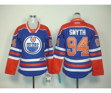 women nhl edmonton oilers #94 smyth lt.blue