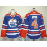 women nhl jerseys edmonton oilers #4 hall lt.blue