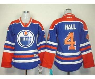 women nhl jerseys edmonton oilers #4 hall lt.blue