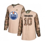 Youth Adidas Edmonton Oilers #10 Esa Tikkanen Authentic Camo Veterans Day Practice NHL Jersey