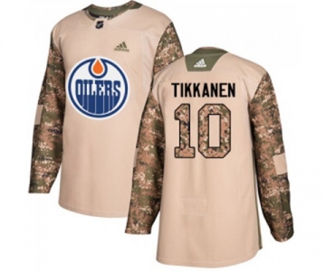 Youth Adidas Edmonton Oilers #10 Esa Tikkanen Authentic Camo Veterans Day Practice NHL Jersey