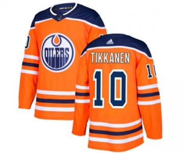 Youth Adidas Edmonton Oilers #10 Esa Tikkanen Authentic Orange Home NHL Jersey