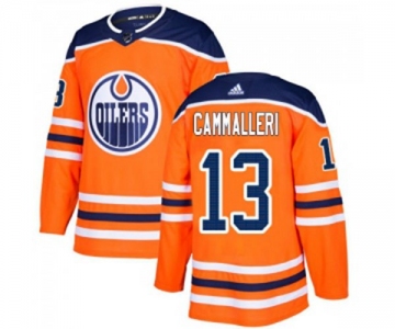 Youth Adidas Edmonton Oilers #13 Mike Cammalleri Authentic Orange Home NHL Jersey