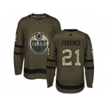 Youth Adidas Edmonton Oilers #21 Andrew Ference Green Salute to Service Stitched NHL Jersey