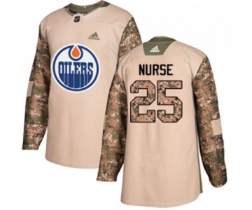 Youth Adidas Edmonton Oilers #25 Darnell Nurse Authentic Camo Veterans Day Practice NHL Jersey