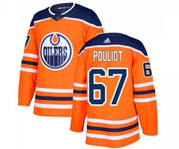 Youth Adidas Edmonton Oilers #67 Benoit Pouliot Authentic Orange Home NHL Jersey