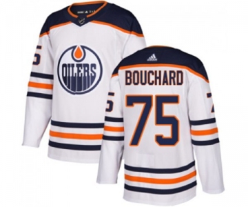 Youth Adidas Edmonton Oilers #75 Evan Bouchard Authentic White Away NHL Jersey