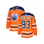 Youth Adidas Edmonton Oilers #93 Ryan Nugent-Hopkins Orange Home Authentic Stitched NHL Jersey