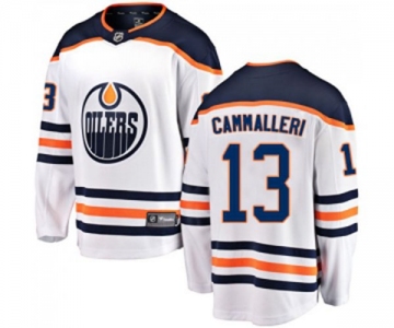 Youth Edmonton Oilers #13 Mike Cammalleri Authentic White Away Fanatics Branded Breakaway NHL Jersey