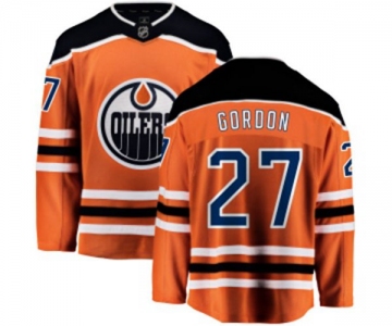 Youth Edmonton Oilers #27 Boyd Gordon Fanatics Branded Orange Home Breakaway NHL Jersey