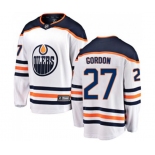 Youth Edmonton Oilers #27 Boyd Gordon Fanatics Branded White Away Breakaway NHL Jersey