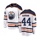 Youth Edmonton Oilers #44 Zack Kassian Authentic White Away Fanatics Branded Breakaway NHL Jersey