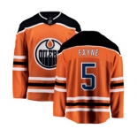 Youth Edmonton Oilers #5 Mark Fayne Fanatics Branded Orange Home Breakaway NHL Jersey